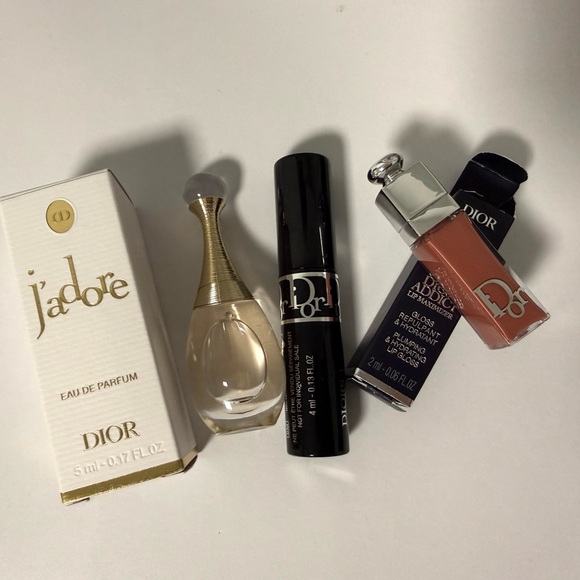 Dior J'adore and Rouge Dior Set with Mini Mascara and lip - Picture 2 of 4